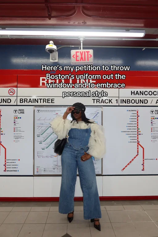 Here’s my petition to throw Boston’s uniform out the window and embrace personal style! This year I started dressing like it’s NYFW everyday (not everyday but atleast a few times a week lol). It helped me to learn my personal style. I stopped being afraid of dressing bold in Boston. I leaned into fun modest fashion, layering, volume, and color and it's been so freeing. Follow me for more! #bostoninfluencer #bostonfashion #colorfulfashion #boldfashion #bostontiktok 