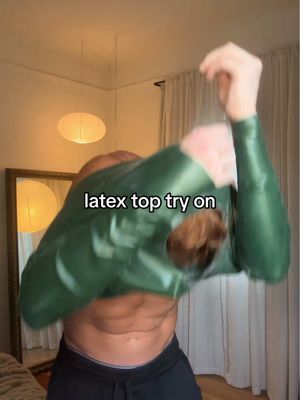 can’t breathe but snatched  #mensstyle #tryon #latextop #mensfashion 