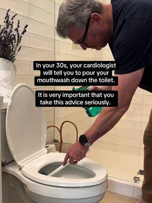 In 2019, a three-year trial looked at people who used mouthwash twice a day. The results were staggering: 49% higher risk of developing diabetes Almost double the risk of high blood pressure All from killing off bacteria in the mouth! Here’s what’s going on: Half of the nitric oxide your body makes—the molecule that keeps your blood vessels relaxed and flexible—comes from the back of your tongue. Certain oral bacteria take the nitrates from your food and turn them into nitrites, which is step one in making nitric oxide. Antibacterial mouthwash wipes them out. No bacteria → no nitric oxide → blood vessels can’t expand → blood pressure goes up. @Dr. Jeremy London, MD a board certified cardiothoracic surgeon—when asked, “if you wanted to fast track someone’s path to heart disease, the #1 killer in the world for both men and women, how would you design their day?” responded, “don’t brush your teeth and don’t floss.” I love it when medicine talks dental!