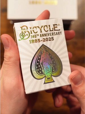 What do you think about these 140th Anniversary playing cards? @Bicycle Cards #asmr #unboxing #cardistry #thedudewithcards #fyp 