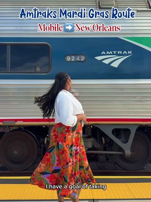 With the launch of the new Mardi Gras line, getting from Mobile to the Crescent City has never been easier.So save & share this with the person you want to go on an @Amtrak train trip with ✨ |AD| @Visit New Orleans  #VisitNewOrleans #Amtrak #traintrip 