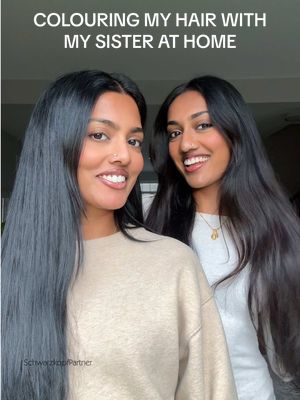 #SchwarzkopfPartner Me and my sister coloured our hair together at home 🤎✨ obsessed with how healthy, strong, and shiny it feels after using @Schwarzkopf Professional CAN Keratin Color from @Shoppers Drug Mart! #SchwarzkopfCanada #KeratinColor #WhatStoryWillYouTell 