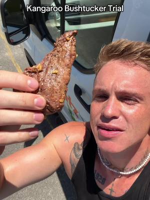 Trying kangaroo testys in Australia 