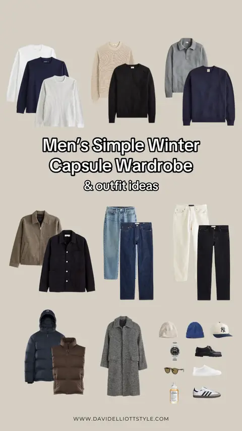 Easy mix and match outfits for the full winter season! #mensfashion 