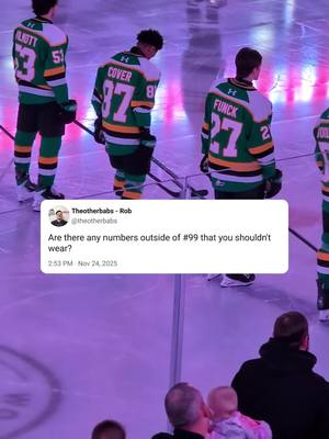 Are there any numbers outside of #99 that you shouldn't wear? #hockey #NHL 