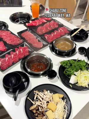 Shabu Zone just opened up in Federal Way, WA right next to Crumbl Cookies! Features individual pots, self serve bar, 9 different broths, and 11 different meat options. There are also some drinks and ice cream to end your meal. Excited to have a new hot pot spot in Federal Way! ✨ ⁣⁣ ⁣⁣ #shabushabu #hotpot #federalwaywa #newrestaurant 