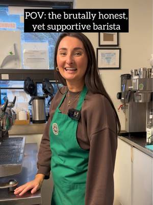 She’ll roast you, but then she’ll help you. This genre of barista is my favorite tbh #barista #baristalife 