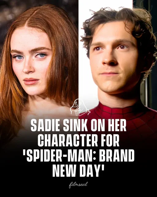 Sadie Sink has stayed deliberately vague about who she is playing in Spider Man: Brand New Day, pushing back on speculation that link her to red haired characters like Jean Grey or MJ.  She explained that people should not assume anything based on her appearance. #FilmSeal #film #movie #cinema 