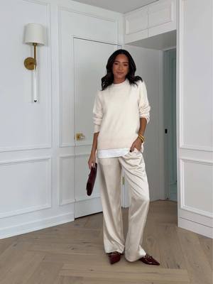 Thanksgiving outfit series day 3! Comfy, yet elevated and chic ✨ Wore this last year and it’s such an easy one to recreate with pieces you already own. Also works for the bump too 🥰  Everything on my LTK and BlO 🫶🏽