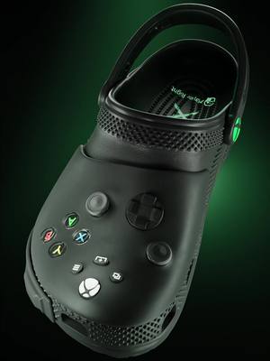 the gaming setup’s not complete without Xbox + Crocs​ 