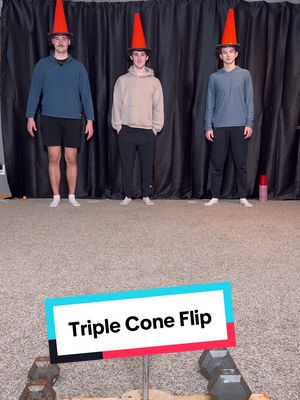 Trio Cone Flip #trickshot 