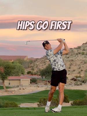 Most golfers start with their arms. The best players start with their hips. Bump into the lead heel, then use that heel to drive the hip back while your back still faces the target. #golf #golfswing #golftips #hips #drill