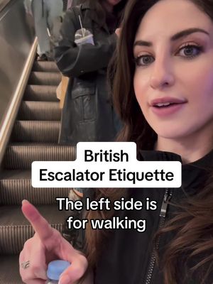 The escalator lets us know everything we need to know about British culture. 😂 #british #english #etiquette #escalator #american