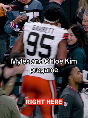 idk maybe the makeup helped #mylesgarrett #chloekim #clevelandbrowns 