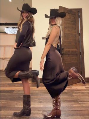 besties don’t copy they match💁🏼‍♀️🤠🤎 @mckinneyhatcompany #fyp #country #cowboyhat #stetson #texas #fortworth #mckinneyhatcompany #bestie #matching #westernfashion #westernstyle 