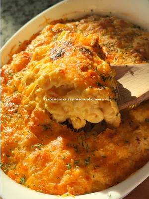 japanese curry mac & cheese 🧀🍛  bring this to your thanksgiving dinner 🍂 it’s creamy, extra cheesy, and perfectly spiced with curry flavor! add as much or as little curry as you like. i think 2 blocks of s&b curry give it the perfect balance without being too overwhelming! recipe is free for a week if you sub to my recipes catalog! ❤️🥰 it’s in my bio!  ingredients:  butter shallot, finely diced garlic, minced flour pasta (any shape but cavatappi or fusilli are great) mozzarella, shredded fresh gruyere, shredded fresh sharp cheddar, shredded fresh chicken bouillon garlic powder ground mustard smoked paprika evaporated milk heavy cream S&B japanese curry blocks tips:  -cook the pasta about 2 minutes before al dente since it will finish cooking in the oven. cavatappi or fusilli are ideal, but any shape works. reserve a little pasta water in case you need to loosen the sauce. -always shred your own cheese for the best melt and creaminess, and toss all the cheeses together in a bowl before adding to the sauce. -use 2–3 S&B curry blocks depending on your taste: 2 for subtle, 3 for stronger, or even 4 for a bold curry punch. -the curry blocks naturally thicken the sauce, so if it’s too thick, loosen it with evaporated milk, regular milk, or reserved pasta water. #japanesefood #thanksgiving #macandcheese #macaroniandcheese #thanksgivingfood   