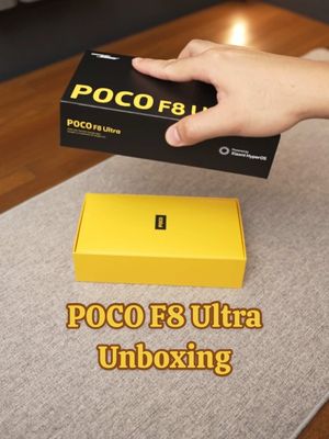Unboxing the POCO F8 Ultra Here’s what inside the box: • POCO F8 Ultra • USB Type-C Cable • Case • SIM Ejector tool • Documents Price: 12+256 - P39,999 (Early bird price P34,999) 16+512 - P42,999 (Early bird price P37,999) Bili ka? Available na! #POCO #POCOF8 #POCOF8Series #POCOF8Ultra 