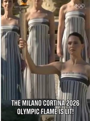 🔥The Olympic flame for #MilanoCortina2026 is lit!  One of sport's greatest traditions has taken place in Greece, as we prepare to go to Italy! 🇬🇷🤝🇮🇹 #MilanoCortina2026