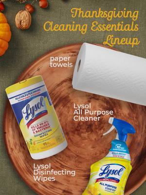 Clean ✅ Disinfect ✅ Celebrate Thanksgiving ✅ #LysolDisinfectingWipes #LysolAllPurposeCleaner