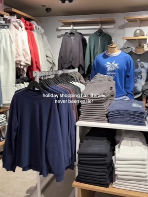 Finish getting gifts in one trip. Everything is 25-50% OFF* at Abercrombie, plus an extra 15% OFF** with code FESTIVEAF. . . *Offer valid in stores and online from 11/24/2025-12/1/2025 in US/CA. Excludes clearance and gift cards. Online price reflects discount.  **Use code FESTIVEAF to get an additional 15% off everything in stores and online at checkout from 11/24/2025-12/1/2025 in US/CA. Excludes clearance and gift cards. See details online.  . . #abercrombie #gifting #holidayshopping #holidayootd #giftshopping