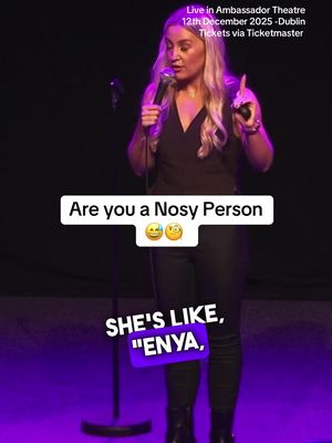 Are you a nosy person 😅Come see me live this Xmas!  #fyp #standup #irishcomedy #foryoupage❤️❤️ 
