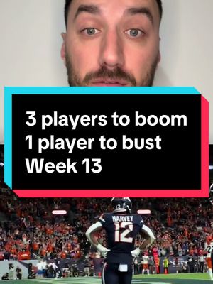 Players to BOOM and BUST in week 13 #fantasyfootball #fantasyfootballtips #fantasyfootballadvice #nflfantasy #raiderswalterpicks 