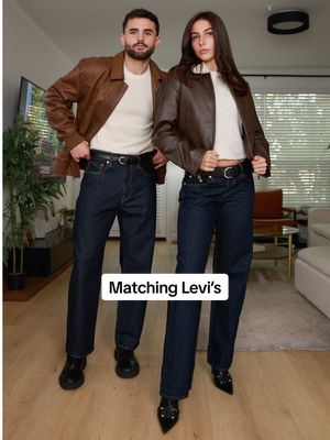 #AD Decided on matching outfits for a holiday party, and it all started with our @Levi’s loose jeans. #LevisPartner #MatchingFits #LevisJeans