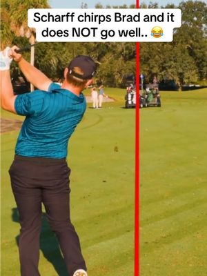 That Karma hit Scharff right away 😂  #goodgood #golf 