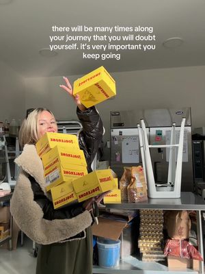this was 2 years ago in Nov 2023😭!! still doing all the baking, picking up ingredients on off days, team of maybe 5 people??? ✨…..Nov 2025: 4th store opening next month, team of 50+, still have moments of self doubt but not staying at that pity party for long ✌🏻  #SmallBusiness #trending #fyp 