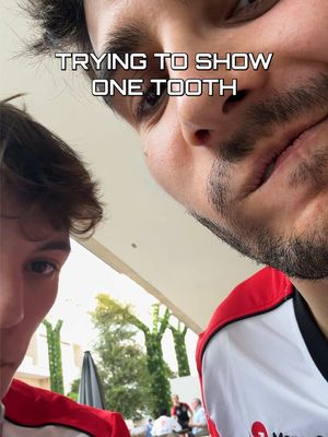 Show us your tooth! 😬🦷 #HaasF1 #F1 #F1TikTok | @Ollie Bearman @Esteban Ocon 