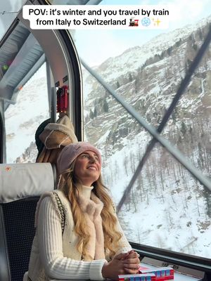 Welcome to the Bernina Express 🚂  One of the most magical train journeys in the world ✨✨  #berninaexpress #switzerland #traintravel 
