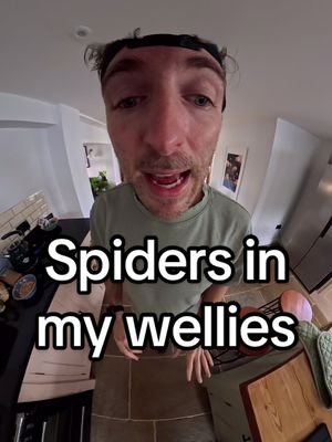 I like spiders so I check so I don’t squash them!  There’s a thermometer on the kettle so I know when it’s right to add to the fish tank! 
