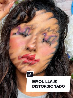 MAQUILLAJE DISTORSIONADO😳〰️  #michmoon #makeup #squiggle #distorsionado #avantgarde 