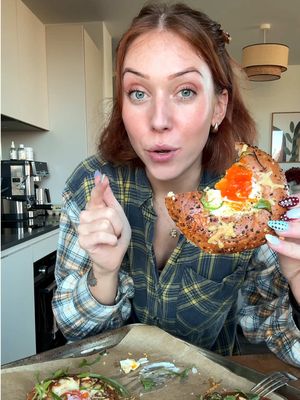 DAY 5 of cooking from my book !! 💌🤠🌟 SIMPLE LUNCHES: Jalapeño + Cheddar Eggs in the Hole “Get ready to have this lunch on repeat, because not only is it easy and fun to make, it’s also incredibly satisfying to eat. Honestly, it might just be the easiest recipe in this whole book, so there’s absolutely no excuse not to give it a go at least once. All it takes is cracking an egg into the centre of a bagel half, showering it with cheese and jalapeños, and letting the air fryer or oven do the rest of the work as it cooks to golden perfection. That’s it. It’s best made to order. So, if you’re cooking for one, halve the ingredients and, equally, if you’re feeding a crowd, fill up the whole tray with bagels and everyone will be very happy indeed.” Find the full recipe on page 66 of my cookbook, Healthy-ish. Currently half price on TikTok shop !! ✨ #FoodTok #healthyish 