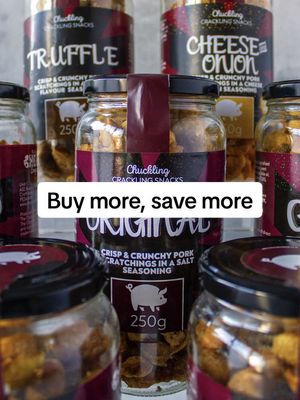 Buy 2, save 15% on our Pork Scratching Jars!😍 #chucklingcheese #notjustcheese #highprotein #snacks 