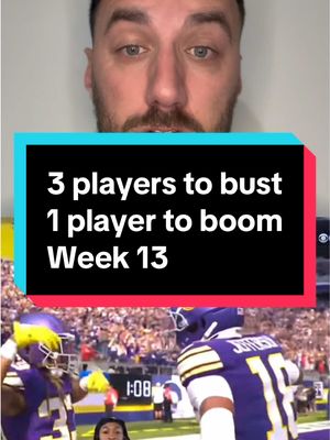 Players to BUST and BOOM in week 13 #fantasyfootball #fantasyfootballtips #fantasyfootballadvice #nflfantasy #raiderswalterpicks 