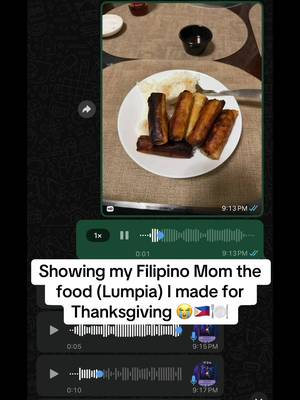 Showing my Filipino Mom the Food (lumpia) I made for Thanksgiving 😭🍽️🇵🇭 #fyp #pinoy #philippines #prank #mom