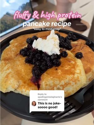 Replying to @sparklypinkelephants *literally* the best pancake AND 15g of protein PER PANCAKE — NEVER BUYIN KODIAK MIX AGAIN. Thank you for trusting my taste buds and trying/ loving this recipe!!!!! 😭💗 This is one of my all time fav absolute *chefs kiss* recipes  70g flour  70g birthday cake whey+ protein *i have my fav for baking on my beacons l!nk w huge discount*  2 tsp baking powder 1/4 tsp baking soda 1 cup milk 1 egg  small drizzle oil LIFE CHANGING BABE.  #healthy #lowsugar #Recipe #EasyRecipe #proteinpancake 