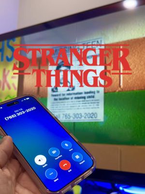 I call the number on Eleven’s missing poster… and someone actually answered!!!  #strangerthings #netflix #fyp #janehopper #adventure