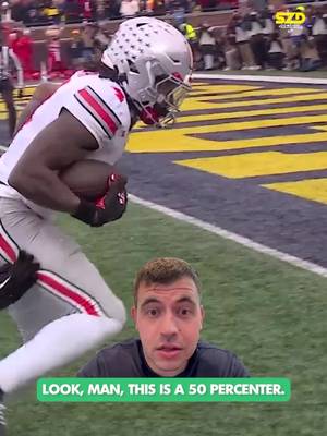 Touchdown or touchback? Jeremiah Smith is the luckiest man in football today #ohiostate #michigan #thegame