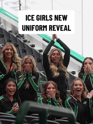 our ice girls were on cloud ‘99 after seeing their new uniforms for the first time 🙌