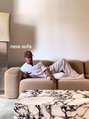 new sofa day! #newapartment #interiordesign #midcenturymodern 