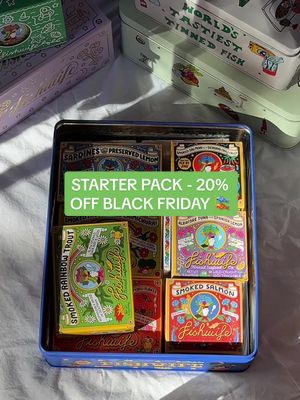 tinned fish please !!! we’re 20% off *almost everything* now until tuesday 12/2 🎏🎏🎏🎏 #fishtok #christmasgiftideas 