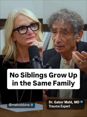 When @drgabormate told me this, it stopped me in my tracks… Siblings may grow up in the same house, but that doesn’t mean their childhoods were the same. Not even close. Same parents? Nope. Same family? Nope. Same childhood? Absolutely not. Parents show up differently for each child depending on the season of their life, their relationship, and even their financial situation. It’s not about who is loved more. It’s about how that love is expressed - and how each child experiences it. If you’ve ever wondered why you and your siblings remember childhood so differently - this is why. This clip is from my conversation with Dr. Gabor Maté on The Mel Robbins Podcast 🎧 “Why You Feel Lost in Life: Dr. Gabor Maté on Trauma & How to Heal.” Listen to the full episode or watch on YouTube - search “Mel Robbins Podcast Gabor Maté” #melrobbins #melrobbinspodcast #gabormate #trauma