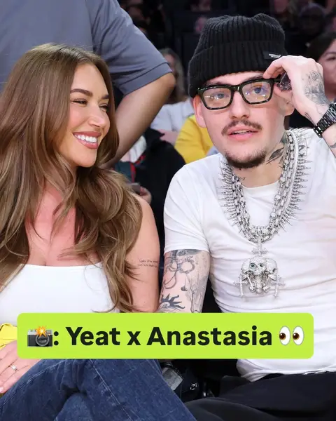 Yeat & Anastasia Karanikolaou were seen together last night at the Lakers vs. Mavs game 👀
