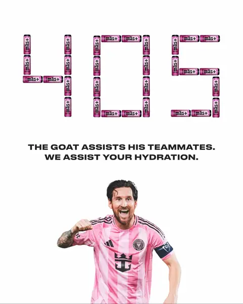 405 career assists. The GOAT creates chances, Más+ helps you stay hydrated for yours. 💧⚽️ A record built on vision, precision, and being locked in.   Drop a “405” if you’re celebrating greatness 👇   405 asistencias en su carrera. El GOAT crea oportunidades, Más+ te mantiene hidratado para las tuyas. 💧⚽️ Un récord hecho de visión, precisión y estar siempre preparado.   Deja un “405” si celebras la grandeza 👇