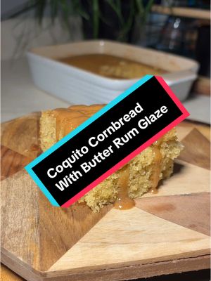 Coquito–Inspired Cornbread 🇵🇷 Pre-heat oven 375 bake time 35-40 minutes or until golden brown.  Dry Ingredients: * 1c yellow cornmeal * 1c all-purpose flour * 1Tbs baking powder * 1/2tsp salt * 1c sugar  * 1/2 tsp cinnamon * 1/4tsp nutmeg * 1/4tsp allspice * 1/4tsp cloves  * 1/4tsp ginger  Wet Ingredients  * 1 can coconut milk * 1/2c sweetened condensed milk * 2 eggs * One stick melted butter  * 1 tsp almond or vanilla extract * 1/4c spiced rum Butter Rum Glazed * 3Tbsp Butter * 3Tbsp condensed milk  * 2tbsp spiced rum * 1Tsp vanilla extract  * 1/2tsp cinnamon  #coquito #cornbread #latinacreator #puertoricanfood 