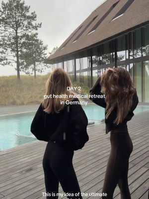 Day 2 at the gut health retreat in Europe🤍 I miss my matcha 