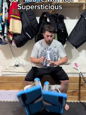 How every goalie is when they think the supersticion is everything! - #hockeygoalie #hockeytiktok #hockey 