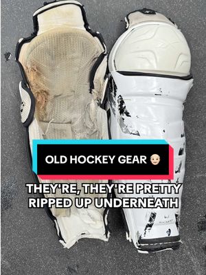 Adam Lowry’s shin pads 🥲 #NHL #hockey #winnipeg #hockeyequipment #hockeygear 